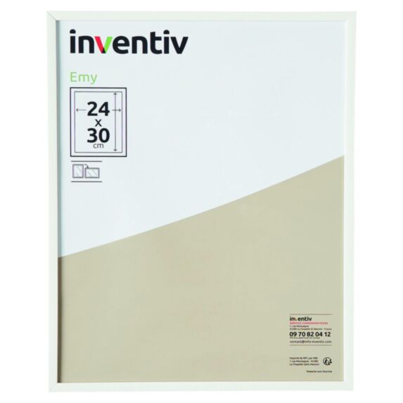 Cadre Photo PVC 24x30cm Blanc - INVENTIV