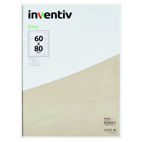 Cadre Photo PVC 60x80cm Blanc - INVENTIV