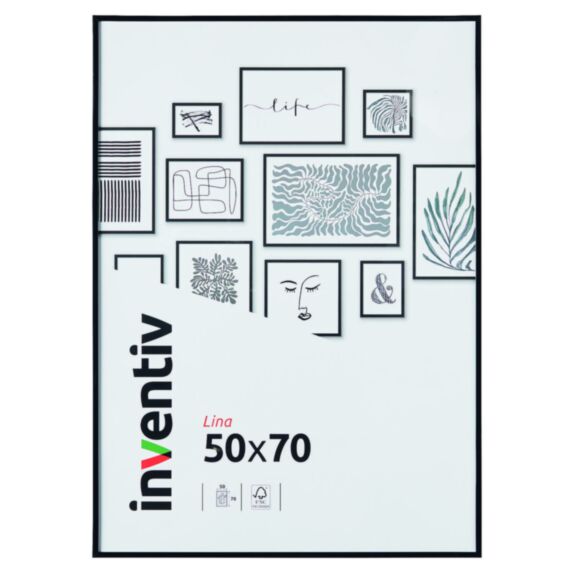 Cadre Photo PVC 50x70cm Noir - INVENTIV