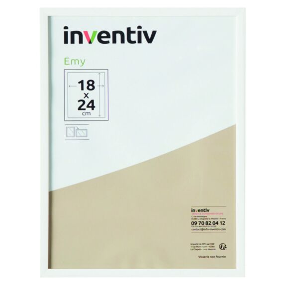 Cadre Photo PVC 18x24cm Blanc - INVENTIV
