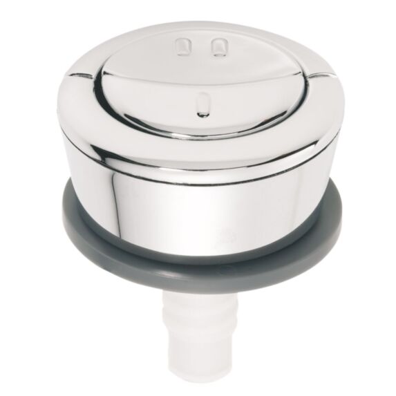 Bouton de chasse d'eau double poussoir chromé - INVENTIV