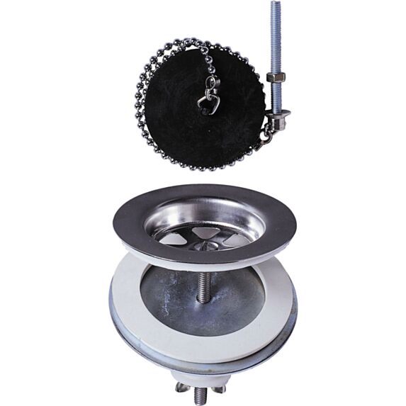 Bonde à plateau pour évier 2 bacs Ø 60 mm - INVENTIV