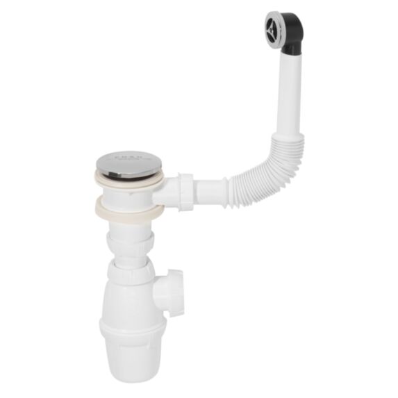 Ensemble bonde et siphon de lavabo à fermeture Quick-clac - INVENTIV