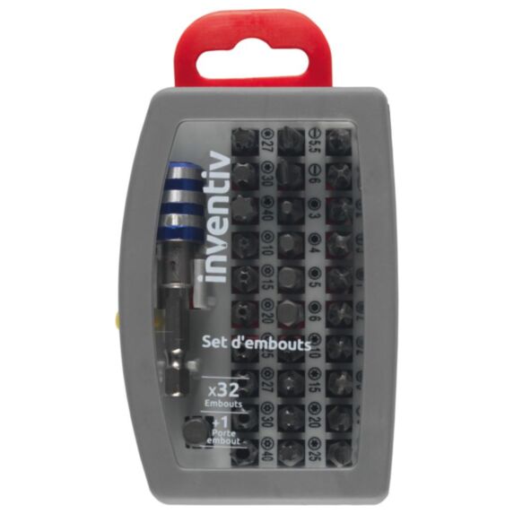 Coffret 32 embouts de vissage avec PE PH/PZ TX - INVENTIV