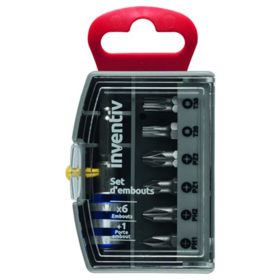 Coffret 6 embouts de vissage + PE PH/PZ TX - INVENTIV