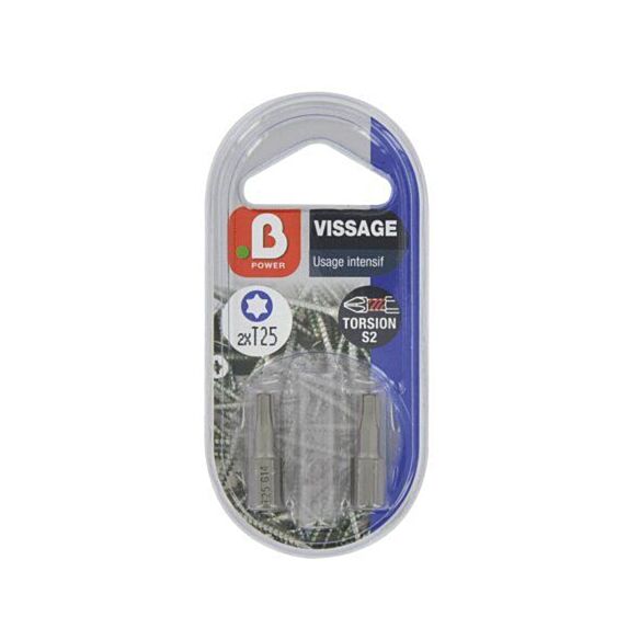 2 Embouts torsion T20 25 mm - INVENTIV