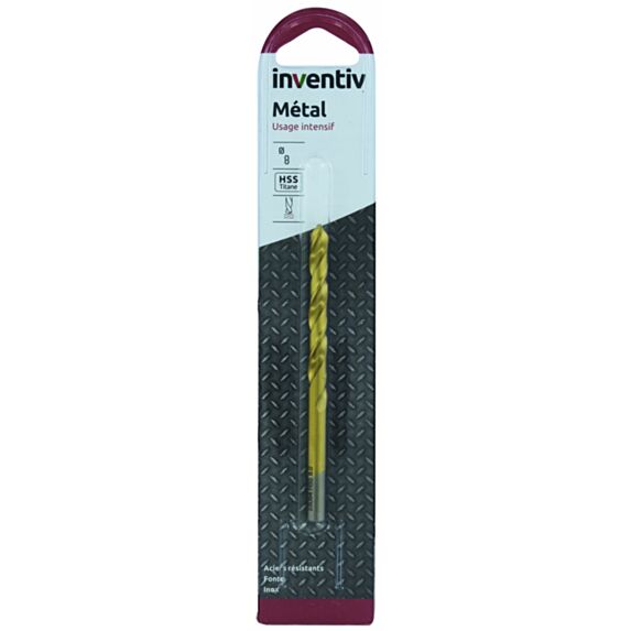 Foret métal HSS titane Ø10 mm - INVENTIV