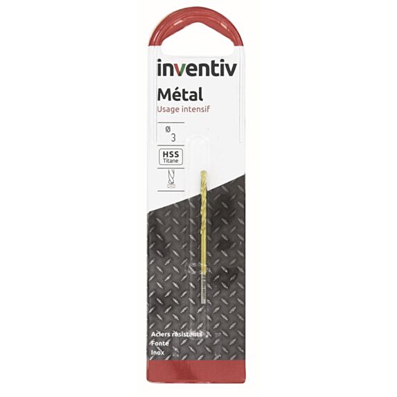 Foret métal HSS titane Ø2 mm - INVENTIV