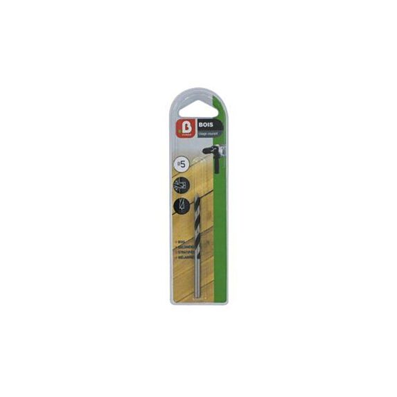 Mèche bois 3 pointesØ5 L170 x 50 mm - INVENTIV
