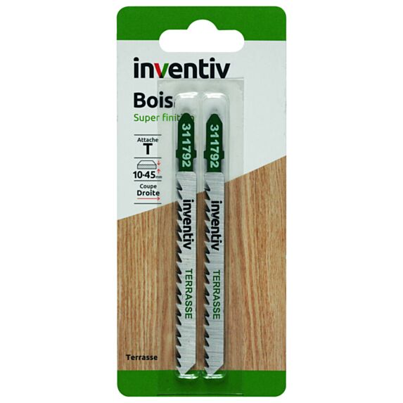 3 lames de scie sauteuse T terasse EP10-45 - INVENTIV