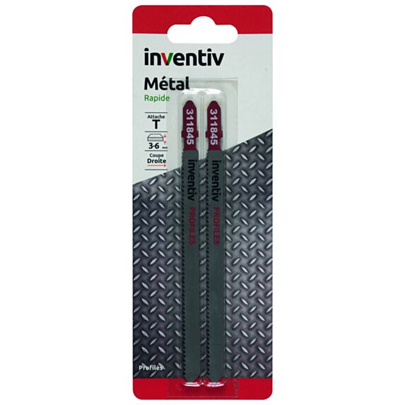 2 lames de scie sauteuse U mixte CP3-100 mm - INVENTIV