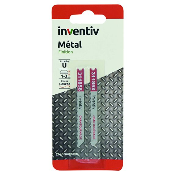 2 lames U métal chantournage CP 1/3 mm - INVENTIV