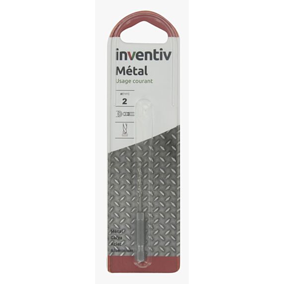 Foret métal hexagonale Ø2 mm - INVENTIV