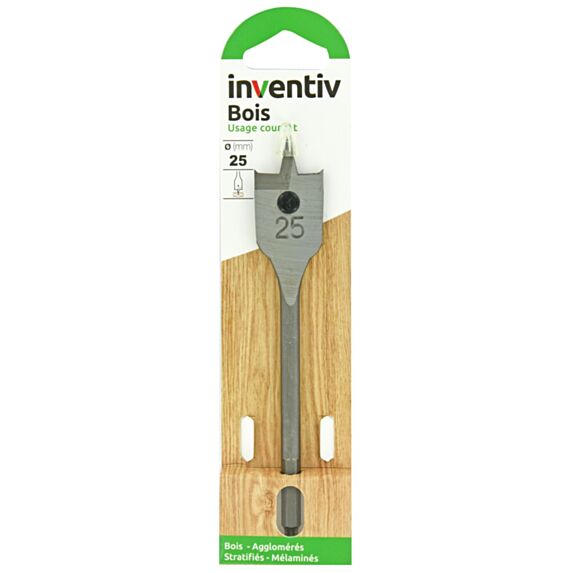Mèche bois plate Ø25 mm - INVENTIV