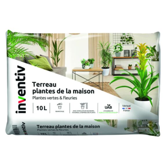 Terreau plantes de la maison 10L - INVENTIV