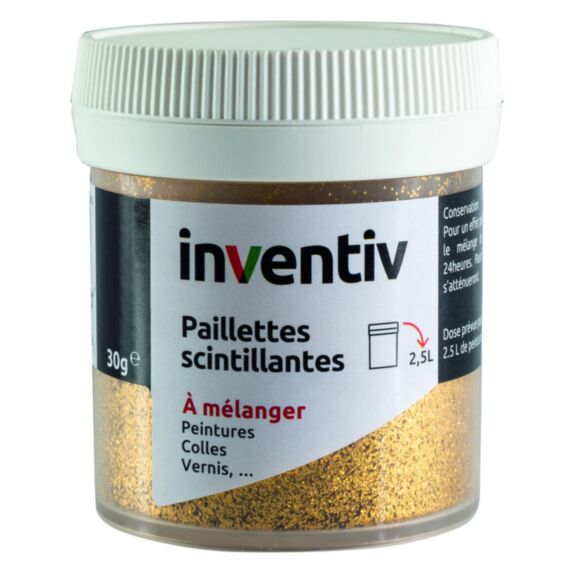 Paillettes scintillantes or 30g - INVENTIV