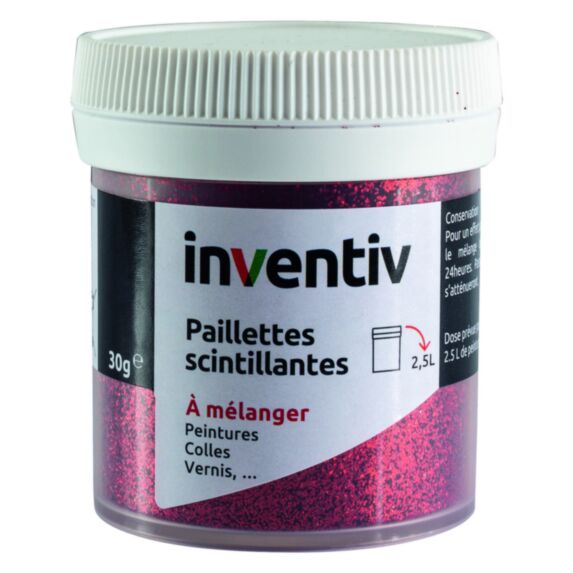 Paillettes scintillantes rouge 30g - INVENTIV