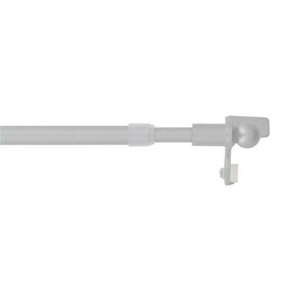 Tringle de Vitrage Ø9mm Embouts Boule 25-40cm Gris Argent - INVENTIV