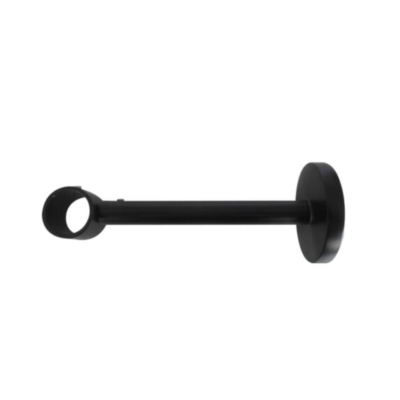 Support Mur Barre Rideaux Œil Fermé Ø20mm Noir Mat - INVENTIV