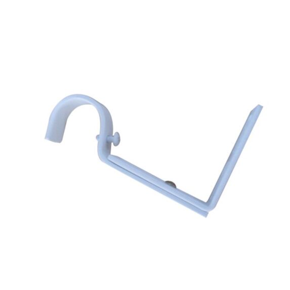 2 Supports Mur Barre Rideaux Œil Ouvert Ø28mm Blanc Mat - INVENTIV