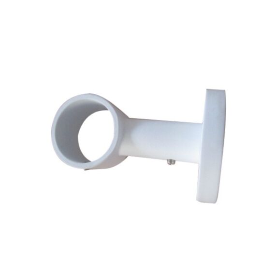 Support Plafond Barre Rideaux Œil Fermé Ø28mm Blanc Mat - INVENTIV