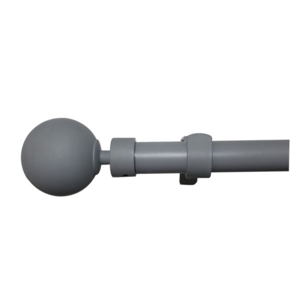 Barre Rideaux Extensible Isa Ø16-19mm 120-210cm Gris - INVENTIV
