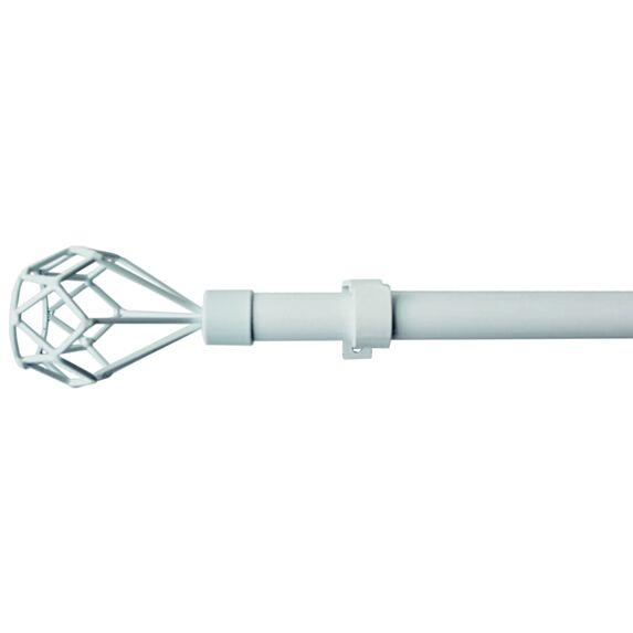 Kit extensible de barre à rideau blanc 120/210cm diamètre 16/19 - INVENTIV