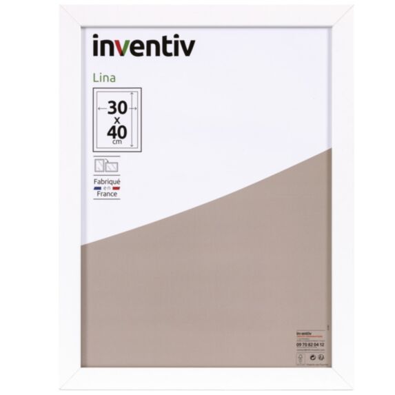 Cadre photo Lina 30x40cm Blanc - INVENTIV