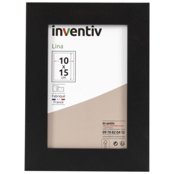 Cadre photo Lina 10x15cm Noir - INVENTIV