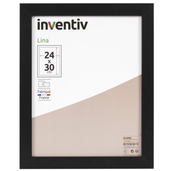 Cadre photo Lina 24x30cm Noir - INVENTIV