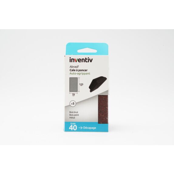 5 patins 70x125mm grains 40 - INVENTIV