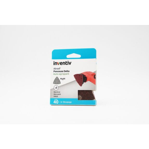 5 patins Delta 95x95mm Grain 40 - INVENTIV