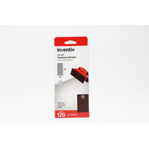 5 Patins trous ovales 93x190mm Grain 120 - INVENTIV