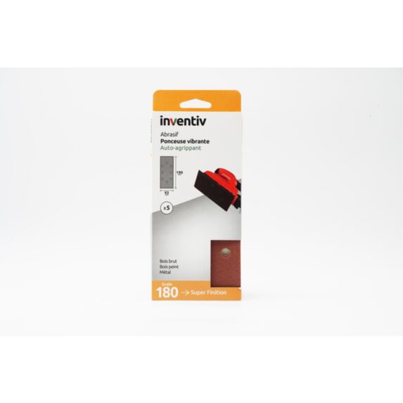 5 Patins trous ovales 93x190mm Grain 180 - INVENTIV