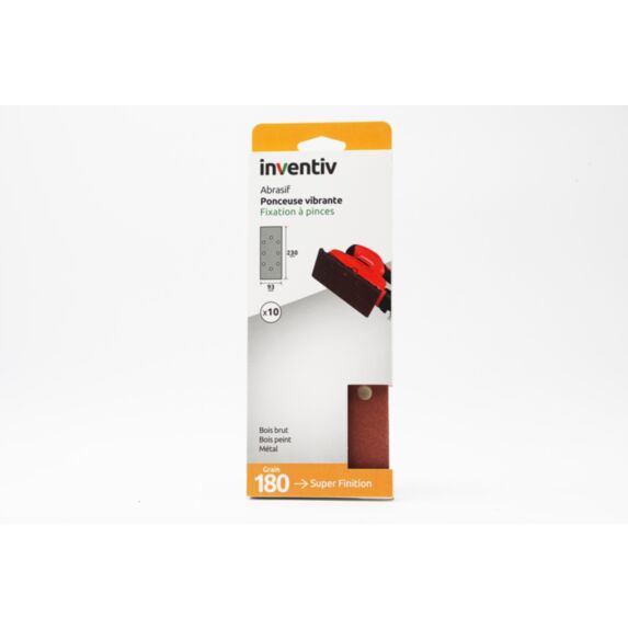 10 Patins trous ovales 93x230mm Grain 180 - INVENTIV