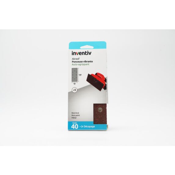 5 Patins trous ovales 93x190mm Grain 40 - INVENTIV