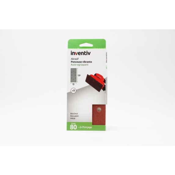 5 Patins trous ovales 93x190mm Grain 80 - INVENTIV