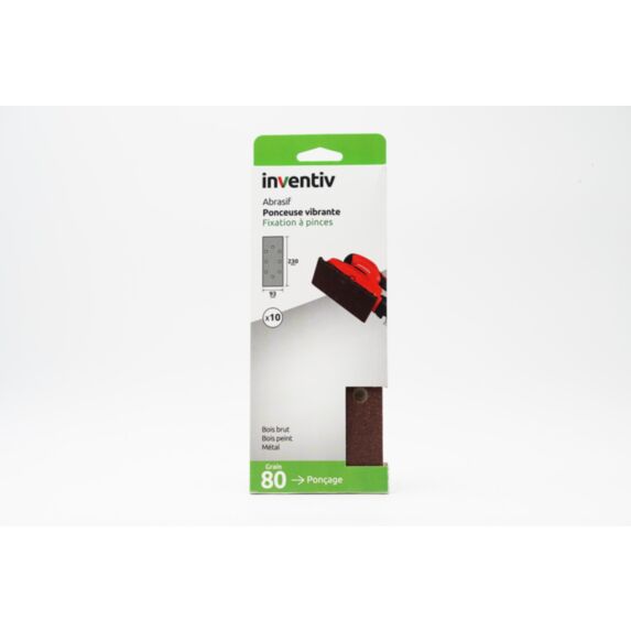 10 Patins trous ovales 93x230mm Grain 80 - INVENTIV