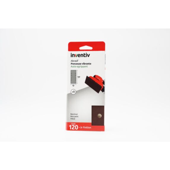 5 Patins parallèle 93x190mm Grain 120 - INVENTIV
