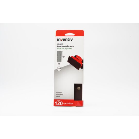 10 Patins parallèle 93x230mm Grain 120 - INVENTIV