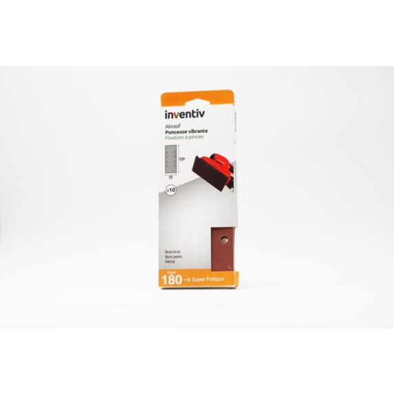 10 Patins parallèle 93x230mm Grain 180 - INVENTIV