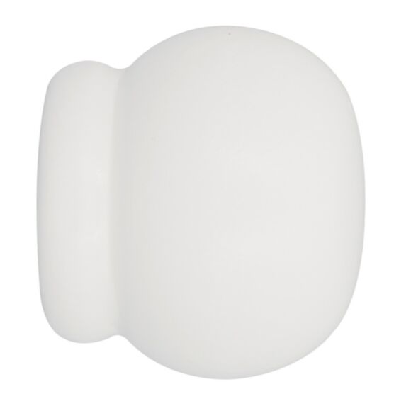 Embout de barre à rideaux anglais Ø20 à emboîter laqué blanc - INVENTIV