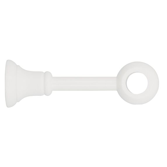 Support de barre à rideau en bois œil Ø20 70130mm laqué blanc - INVENTIV