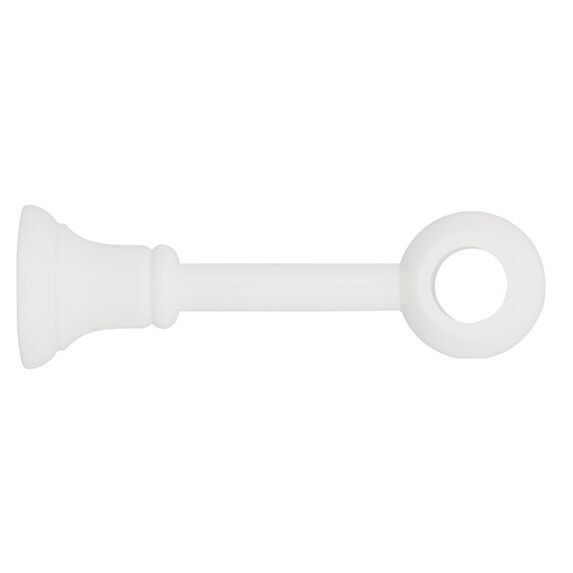 Support de barre à rideau en bois œil Ø20 70130mm laqué blanc - INVENTIV