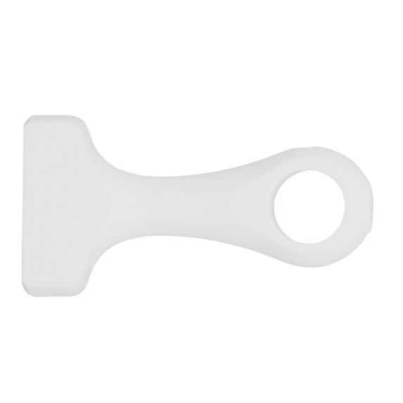 Support monobloc de barre à rideau en bois Ø20 85mm laqué blanc - INVENTIV