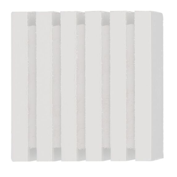 Embout de barre à rideau cube Ø28 à visser laqué blanc - INVENTIV