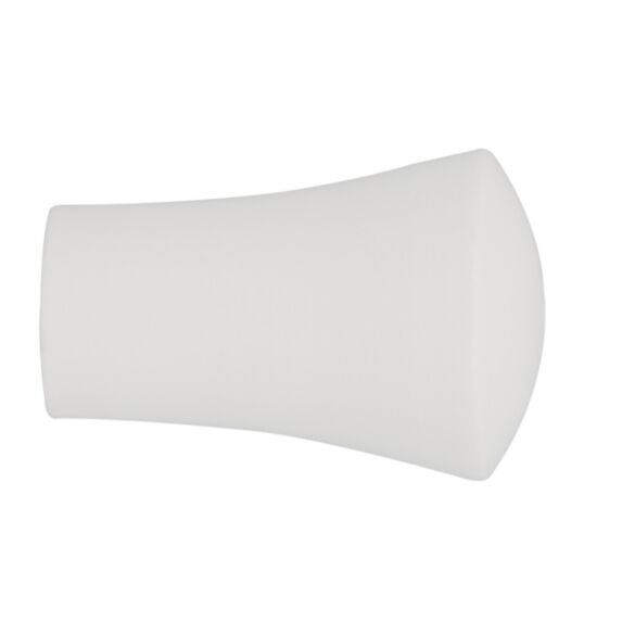 Embout de barre à rideau pommeau Ø28 à visser laqué blanc - INVENTIV