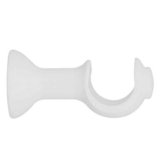 Support de barre à rideau en bois ouvert Ø28 70 mm laqué blanc - INVENTIV
