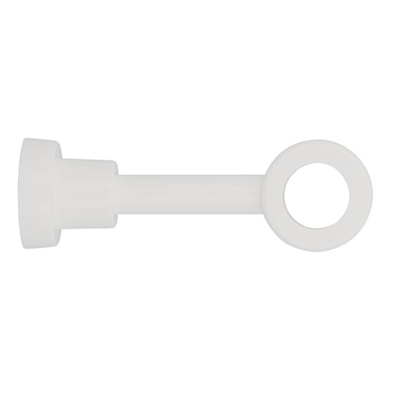 Support de barre à rideau en bois œil fermé Ø28 85130mm laqué blanc - INVENTIV