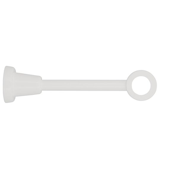 Support de barre à rideau en bois œil Ø28 recoupable 220 mm laqué blanc - INVENTIV